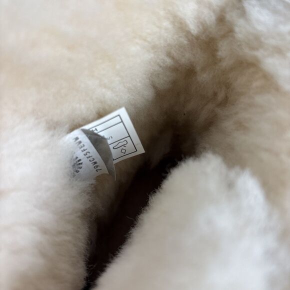 Womens 8 Ugg Boots Gita Powder Cream Purple Pompoms Gorgeous Coquette RARE! - Picture 13 of 15